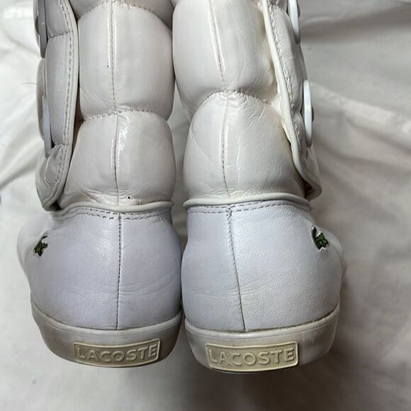 Lacoste Puffy White Snow Booties. Size 10. - Picture 8 of 11